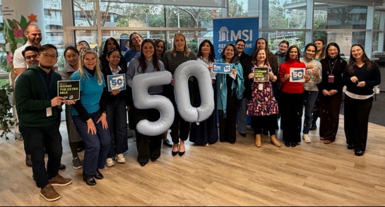 Teams from MSI Asia Pacific and MSI Australia celebrating MSI's 50th birthday